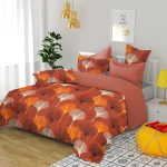 Double Bedsheets with 2 Pillow Covers | Motif Design-Light Mehroon